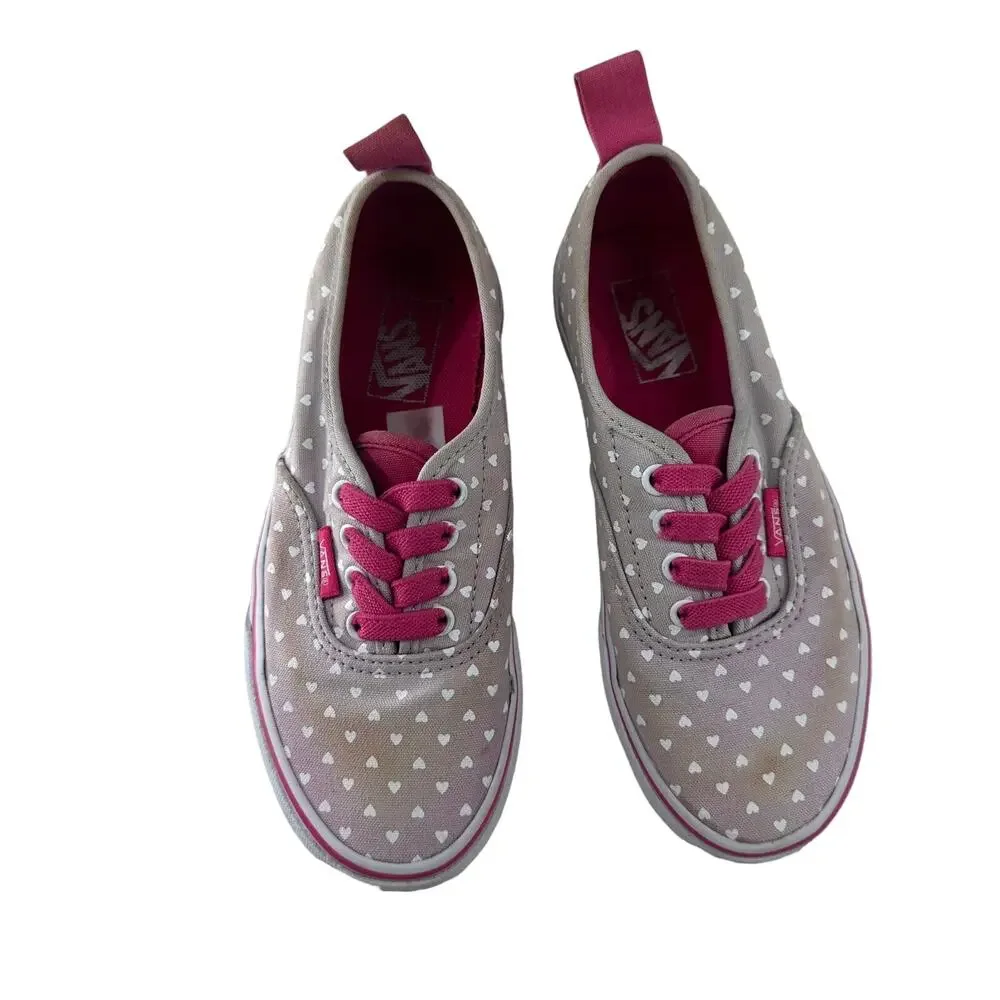 VANS Kids sz 1.5 Girls Polka Dots and Hot Pink